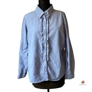 Westbound Chambray Long Sleeve Button Down Women size XL